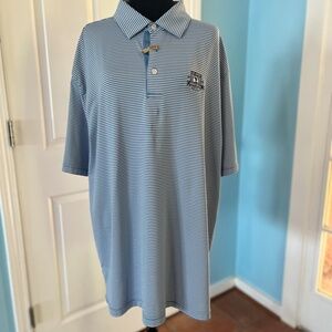 Straight Down Shirt Mens XXL Golf Polo Performance 2010 Pebble Beach Club Logo